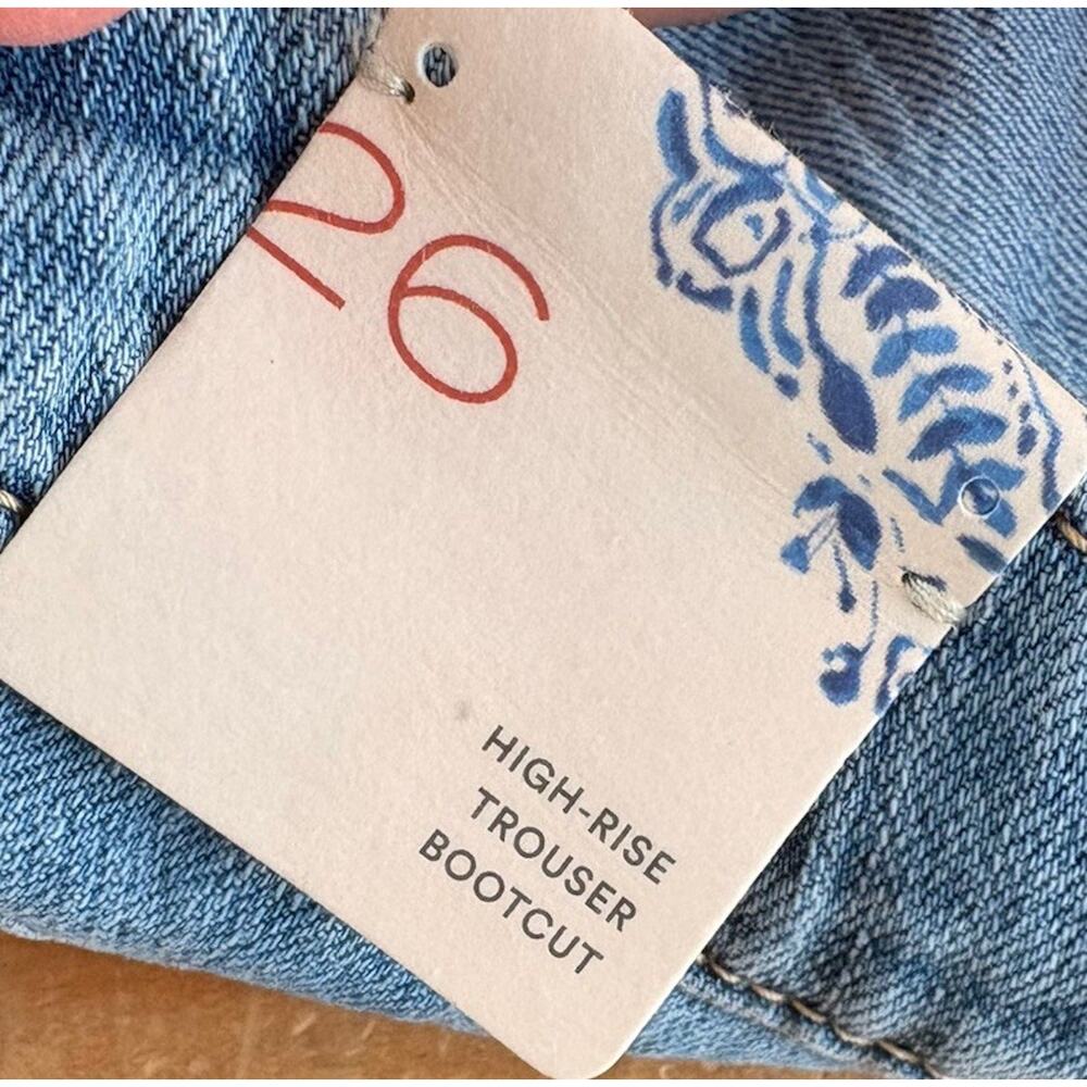 Pilcro NWT $148 Women’s High Rise Trouser Bootcut Jeans Size 26 Blue Ap - Picture 6 of 13